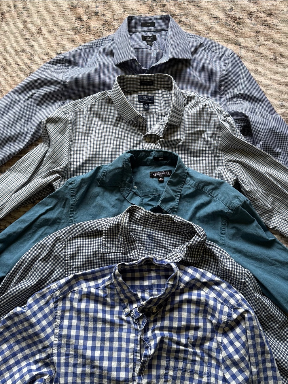 {J Crew} Lot of Five Men’s Button Up Shirts